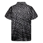 Silver Chainmail Print Men's Short Sleeve Shirt