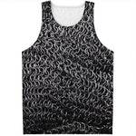 Silver Chainmail Print Men's Tank Top