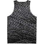 Silver Chainmail Print Men's Tank Top
