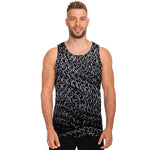 Silver Chainmail Print Men's Tank Top