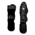 Silver Chainmail Print Muay Thai Shin Guard