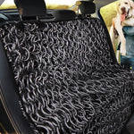 Silver Chainmail Print Pet Car Back Seat Cover
