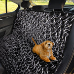 Silver Chainmail Print Pet Car Back Seat Cover