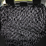 Silver Chainmail Print Pet Car Back Seat Cover