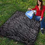 Silver Chainmail Print Quilt