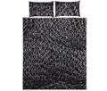 Silver Chainmail Print Quilt Bed Set