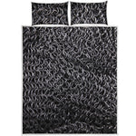 Silver Chainmail Print Quilt Bed Set