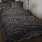 Silver Chainmail Print Quilt Bed Set