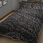 Silver Chainmail Print Quilt Bed Set