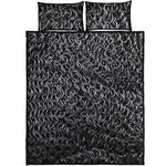 Silver Chainmail Print Quilt Bed Set