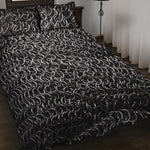 Silver Chainmail Print Quilt Bed Set