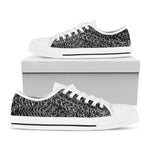 Silver Chainmail Print White Low Top Shoes