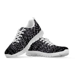 Silver Chainmail Print White Sneakers