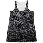 Silver Chainmail Print Women's Racerback Tank Top