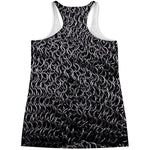 Silver Chainmail Print Women's Racerback Tank Top