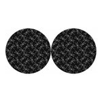 Silver Dragonfly Pattern Print Car Coasters