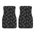 Silver Dragonfly Pattern Print Front Car Floor Mats