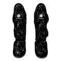 Silver Dragonfly Pattern Print Muay Thai Shin Guards
