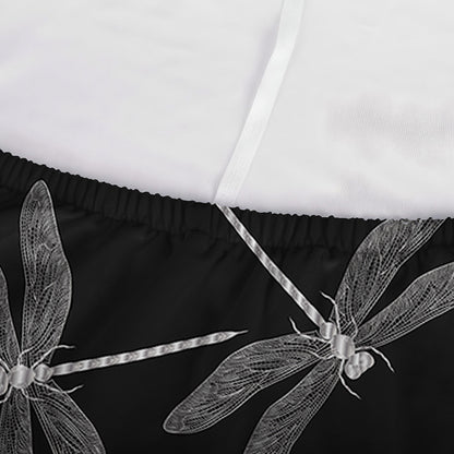 Silver Dragonfly Pattern Print Sofa Cover