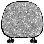 Silver Glitter Artwork Print (NOT Real Glitter) Car Headrest Covers