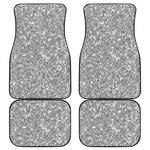 Silver Glitter Artwork Print (NOT Real Glitter) Front and Back Car Floor Mats