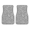 Silver Glitter Artwork Print (NOT Real Glitter) Front Car Floor Mats