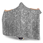 Silver Glitter Artwork Print (NOT Real Glitter) Hooded Blanket