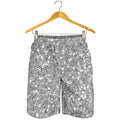 Silver (NOT Real) Glitter Print Men's Shorts