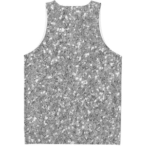 Silver Glitter Artwork Print (NOT Real Glitter) Men's Tank Top