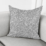 Silver Glitter Artwork Print (NOT Real Glitter) Pillow Cover