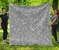 Silver (NOT Real) Glitter Print Quilt
