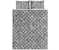 Silver Glitter Artwork Print (NOT Real Glitter) Quilt Bed Set