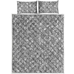 Silver Glitter Artwork Print (NOT Real Glitter) Quilt Bed Set