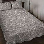 Silver Glitter Artwork Print (NOT Real Glitter) Quilt Bed Set