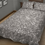 Silver Glitter Artwork Print (NOT Real Glitter) Quilt Bed Set