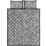 Silver Glitter Artwork Print (NOT Real Glitter) Quilt Bed Set