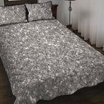 Silver Glitter Artwork Print (NOT Real Glitter) Quilt Bed Set
