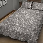 Silver Glitter Artwork Print (NOT Real Glitter) Quilt Bed Set