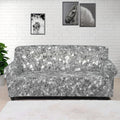 Silver (NOT Real) Glitter Print Sofa Cover