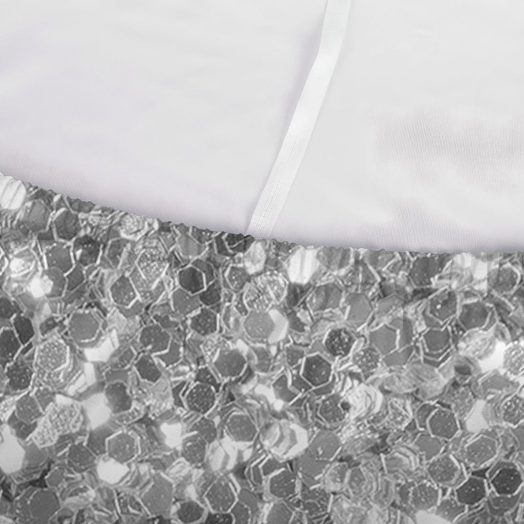 Silver Glitter Artwork Print (NOT Real Glitter) Sofa Cover