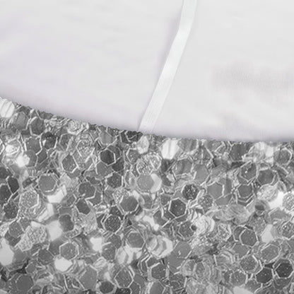 Silver Glitter Artwork Print (NOT Real Glitter) Sofa Cover