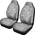 Silver Glitter Artwork Print (NOT Real Glitter) Universal Fit Car Seat Covers