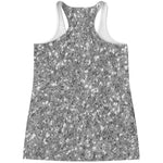 Silver Glitter Artwork Print (NOT Real Glitter) Women's Racerback Tank Top