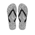 Silver (NOT Real) Glitter Print Flip Flops