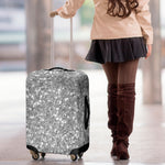 Silver Glitter Texture Print Luggage Cover