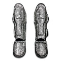Silver (NOT Real) Glitter Print Muay Thai Shin Guards