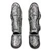 Silver Glitter Texture Print Muay Thai Shin Guard