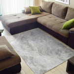 Silver Grey Marble Print Area Rug GearFrost