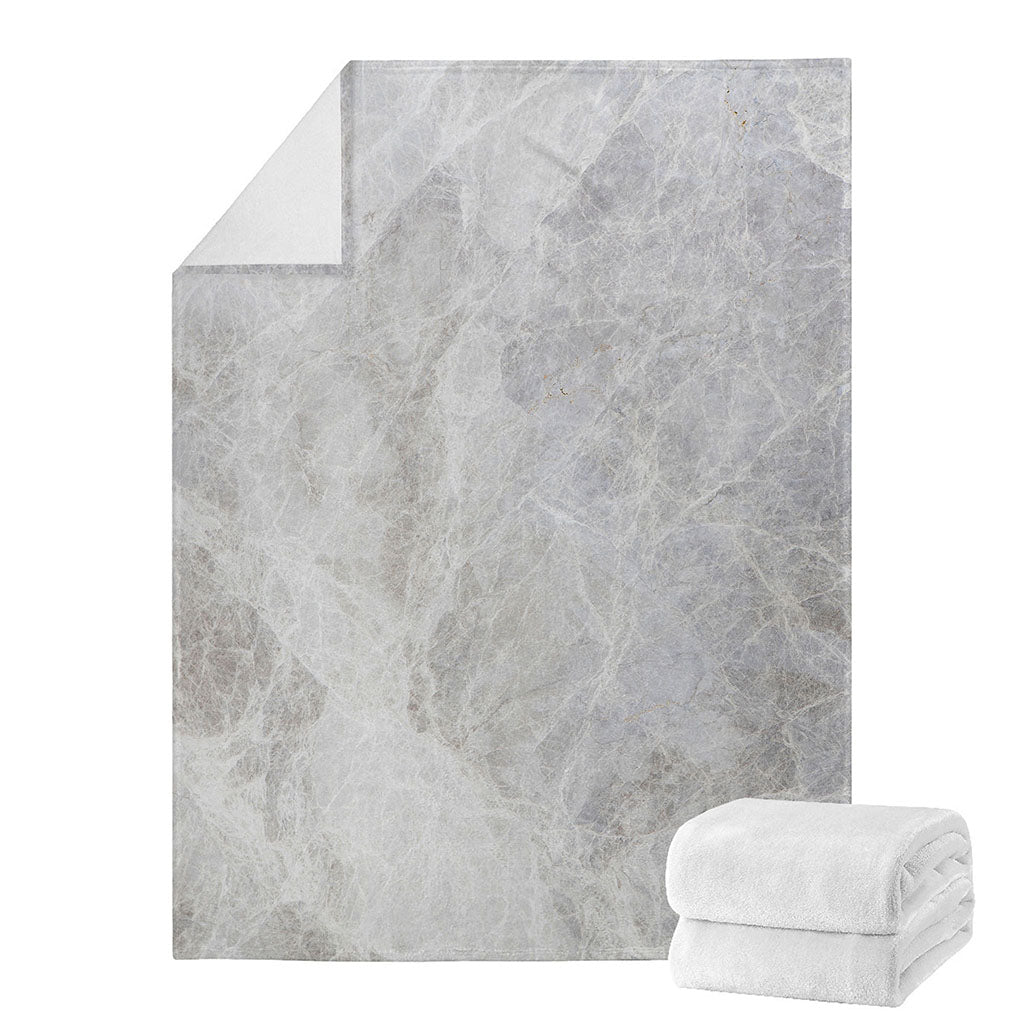 Silver Grey Marble Print Blanket