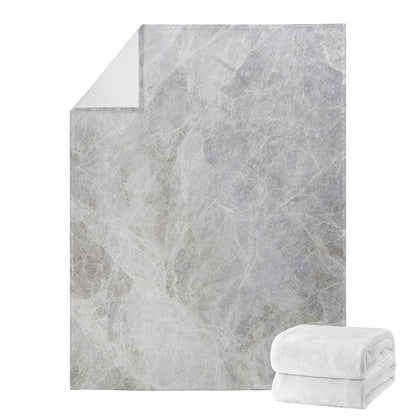 Silver Grey Marble Print Blanket